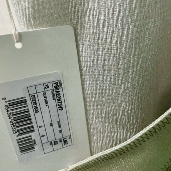 Valentino Contrast Bodice Sleeveless Top silver and Water Green - Picture 7 of 12
